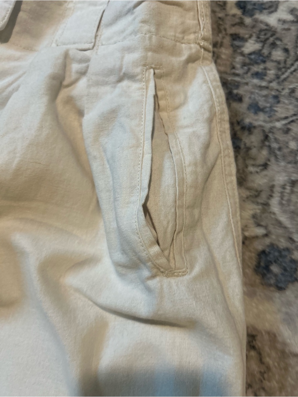 Crazy Horse”Old School” Casual Pleated Wide-Leg Pants - Cream - Picture 5 of 13